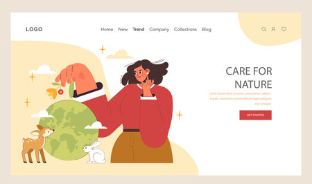 Positive psychology web banner or landing page. Positive thinking and attitude. Optimistic mindset, self acceptance and well-being. Young woman working on her mental health. Flat vector illustrationのイラスト素材
