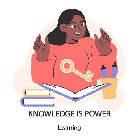 Self-development. Increasing of individual or professional competencies and skills. Self-motivation and efficacy. Personal improvement, soft skills development. Flat vector illustrationのイラスト素材