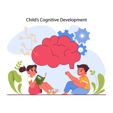 Child cognitive development. Process of kids intelligence, creativity and personality formation....