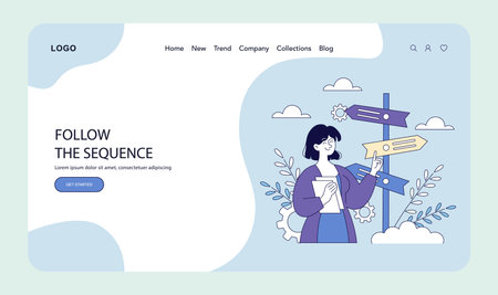 A captivating illustration that represents decisionmaking and navigating various choices and pathsのイラスト素材