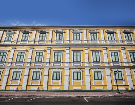 Windows wall of The Ministry of Defence in Bangkok Thailandのeditorial素材