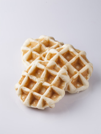 waffles on white backgroundの写真素材