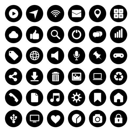 web and social media iconsのイラスト素材