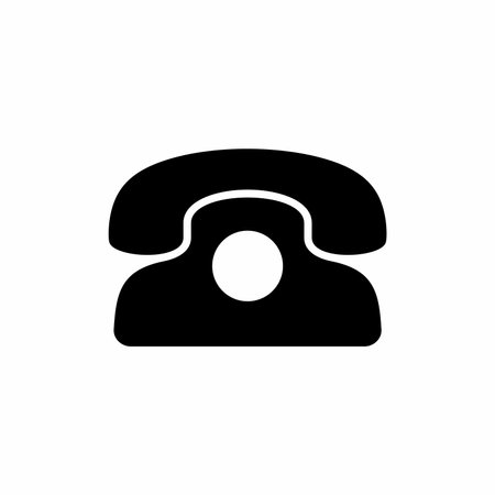 black phone and contacts iconのイラスト素材