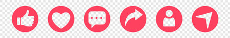buttons for social media and live videos