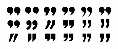 quotation marks for words and sayingsのイラスト素材