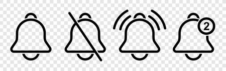 Incoming message smart phone notification bellのイラスト素材