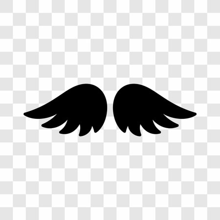 wings for flying in blackのイラスト素材