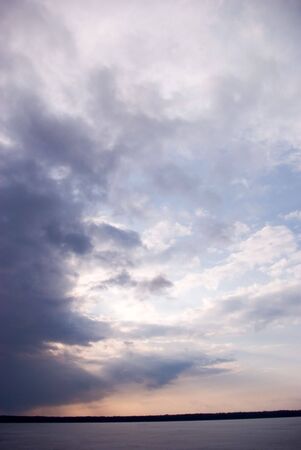 fantastic clouds with sun lightの写真素材