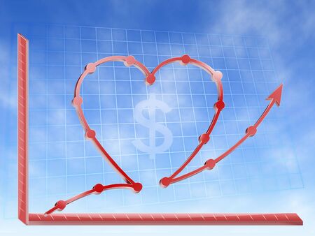 graphic financial of success other love money graphic hearth formの写真素材