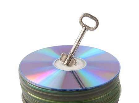 Cd heap with keyの写真素材