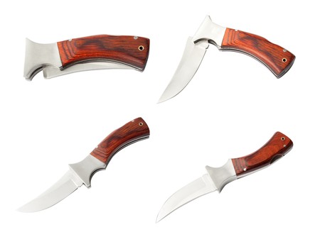 collapsible knife in different positions