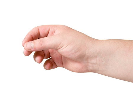 man hand isolated background