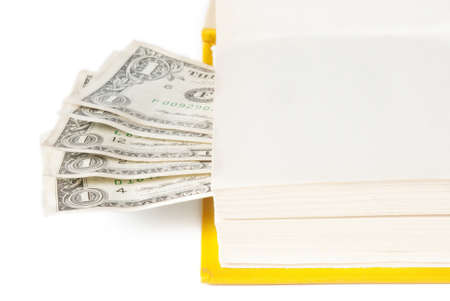 Books with dollarの写真素材
