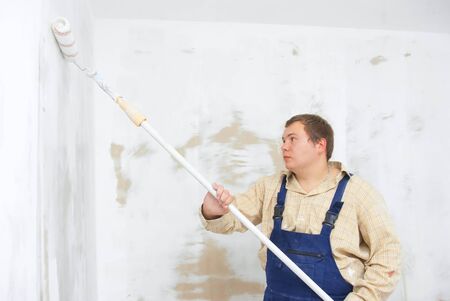 student painter make renovation indoorの写真素材
