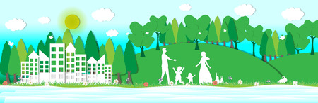 Environmentally friendly surroundings.のイラスト素材