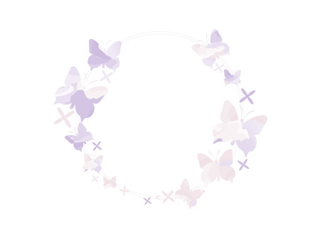 Butterfly and cardのイラスト素材