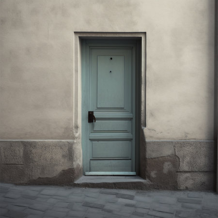 A blue door Generative AI Generatedの素材