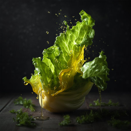 A green lettuce Generative AI Generatedの素材