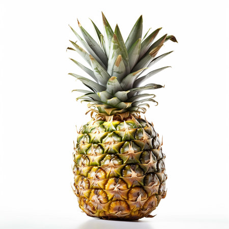 A pineapple with a green leaf Generative AI Generatedの素材