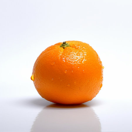 An orange with water droplets Generative AI Generatedの素材