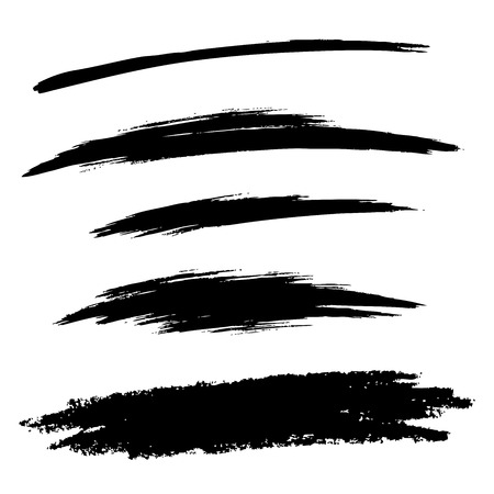 Set of Hand Drawn Grunge Brush Lines, vector illustration のイラスト素材