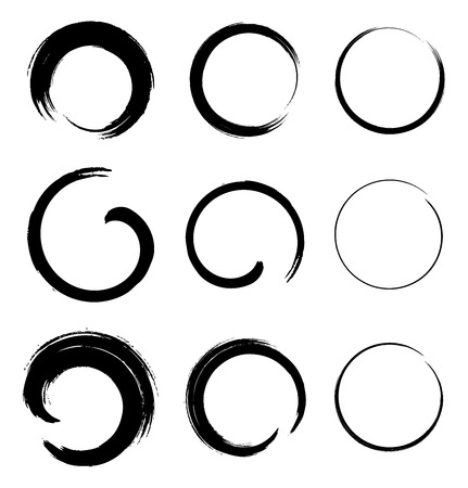 Set of Grunge Circle Stains, illustration のイラスト素材
