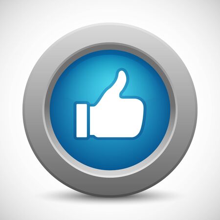 thumb up button, vector illustration のイラスト素材
