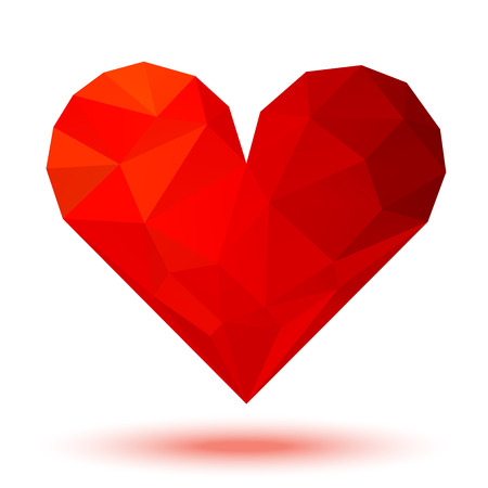 Red 3d valentine heartのイラスト素材