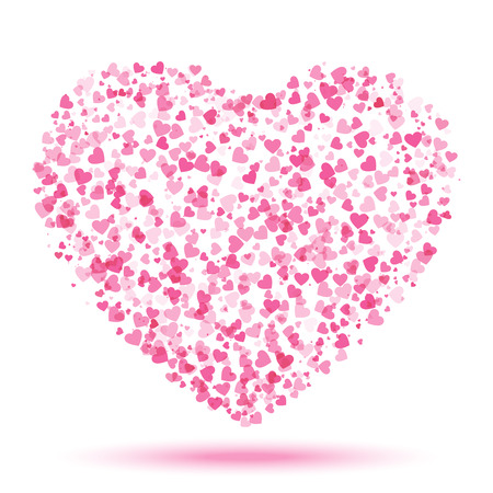 Spot of many hearts  Valentines day backgroundのイラスト素材