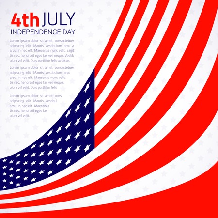 Stylish american Independence day design  Vector illustrationのイラスト素材