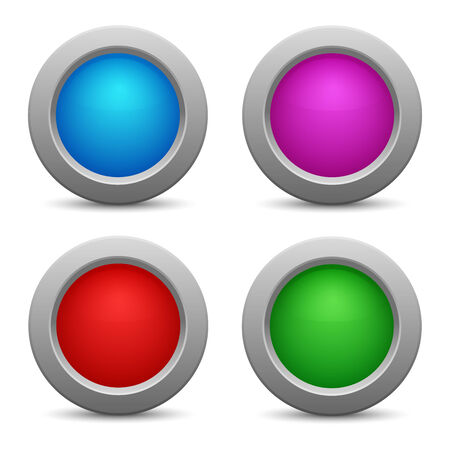 Set of colorful web buttonsのイラスト素材