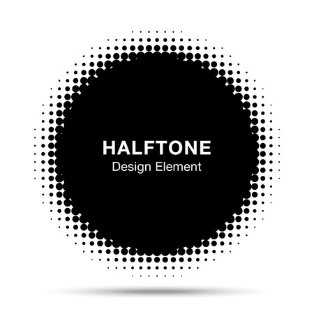 Black Abstract Halftone Design Elementのイラスト素材