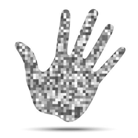 Hand Print Pixel Textureのイラスト素材