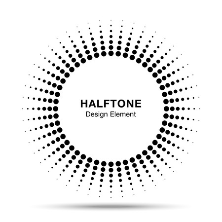 Black Abstract Halftone Design Elementのイラスト素材