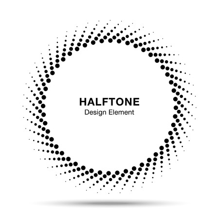 Black Abstract Halftone Design Elementのイラスト素材