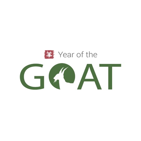 Chinese Lunar Year of the Goat.のイラスト素材