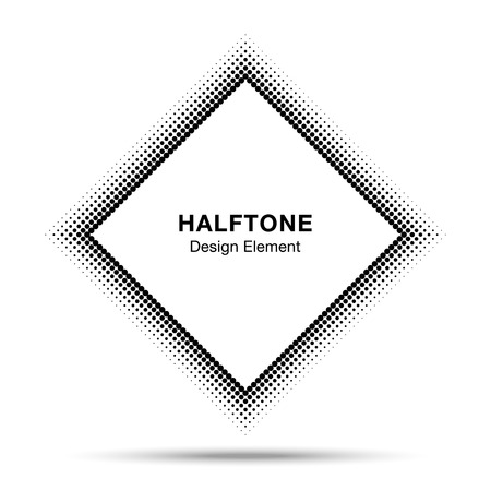 Black Abstract Halftone Design Elementのイラスト素材