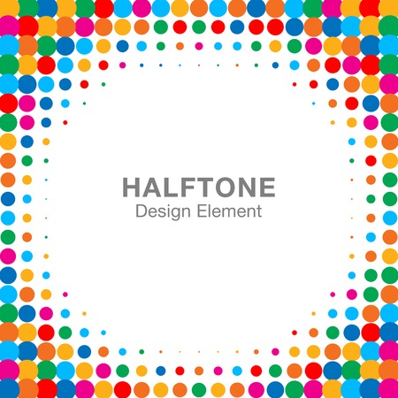 Colorful Bright Abstract Halftone Frameのイラスト素材