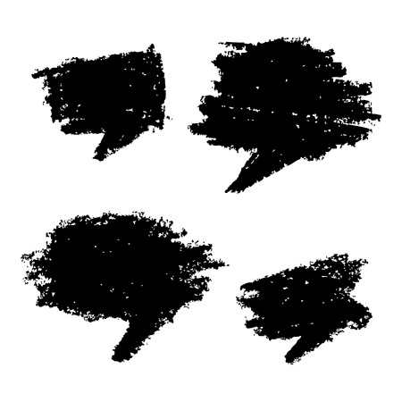 Set of Hand Drawn Grunge Bubblesのイラスト素材