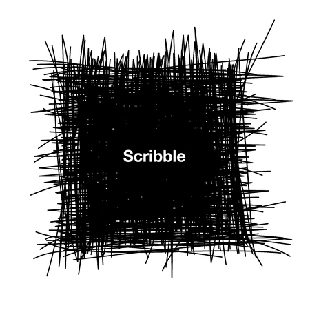 Hand Drawn Scribble Squareのイラスト素材