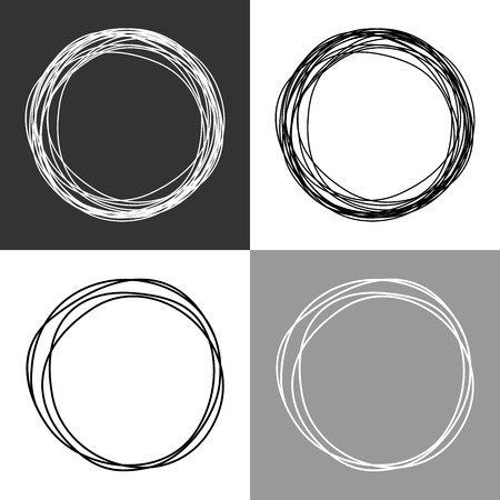 Hand drawn circlesのイラスト素材
