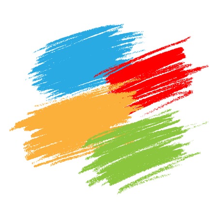 Colorful Scribble Stainsのイラスト素材