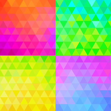 Set of Colorful Geometric Patternsのイラスト素材