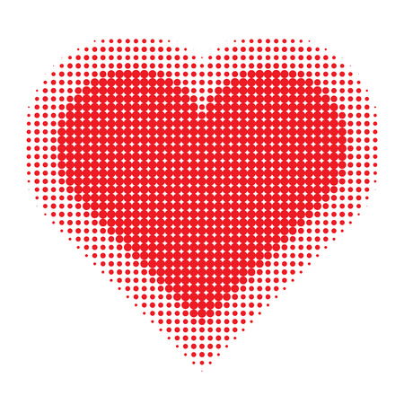 Valentine Heart Halftoneのイラスト素材