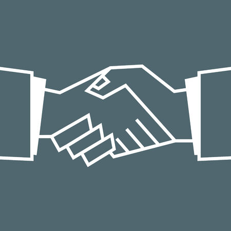 Flat Handshake Icon.のイラスト素材