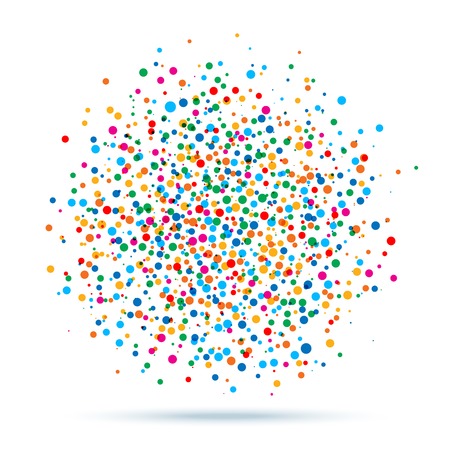 colorful abstract blot of dotsのイラスト素材