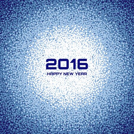 Blue New Year 2016 Snow Flake Background, vector illustrationのイラスト素材