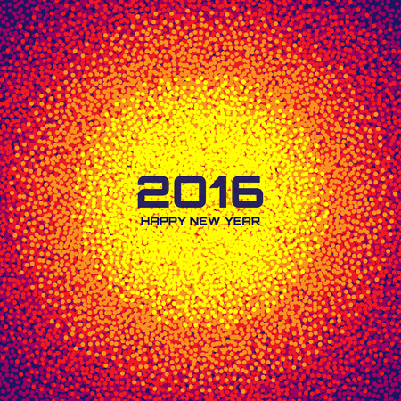Bright Colorful New Year 2016 Celebration Background, vector illustrationのイラスト素材