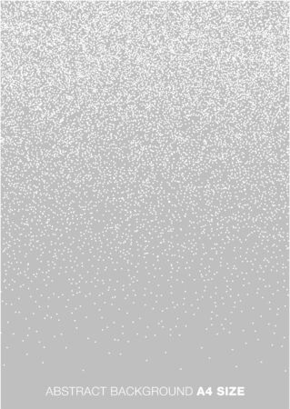 Abstract Gradient Halftone White Dots on Gray Background, A4 size. a4 format illustration.のイラスト素材